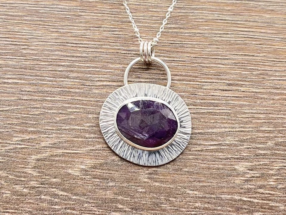 Purple Sapphire Radiance Pendant