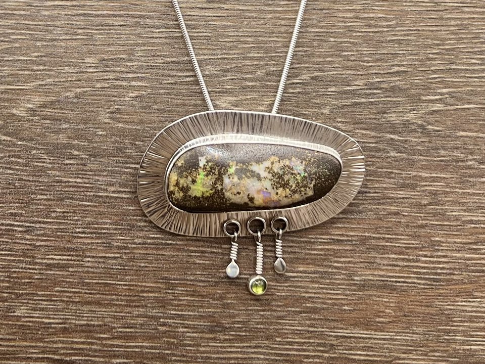 Boulder Opal Radiance Pin/Pendant