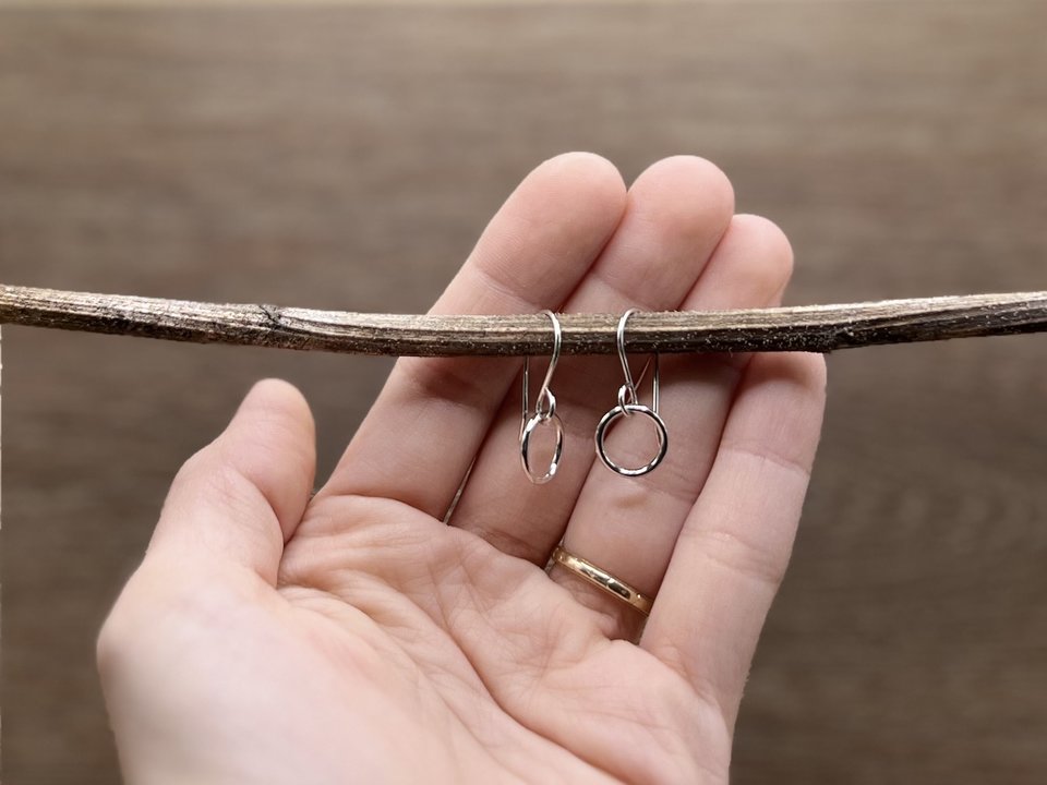 Small Open Circles Earrings