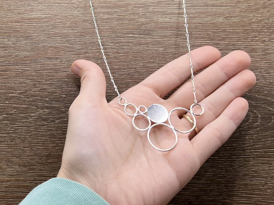 Asymmetrical Circles 2 Necklace
