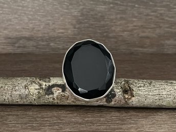Black Onyx Ring Size 8.75