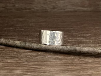 Sterling Silver Dimpled Cigar Band