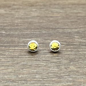Citrine Rose Cut Studs