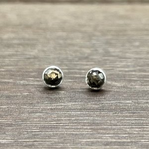 Smoky Quartz Rose Cut Studs
