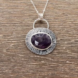 Purple Sapphire Radiance Pendant