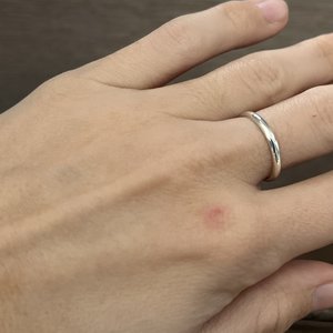 Thin Low Dome Wedding Ring