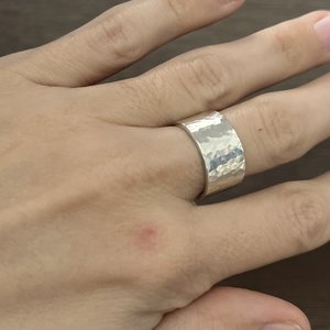 Sterling Silver Dimpled Cigar Band