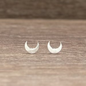 Crescent Moon Studs
