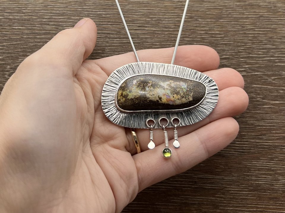 Boulder Opal Radiance Pin/Pendant