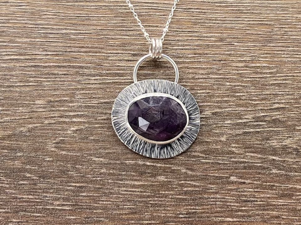 Purple Sapphire Radiance Pendant