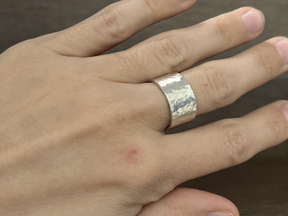 Sterling Silver Dimpled Cigar Band