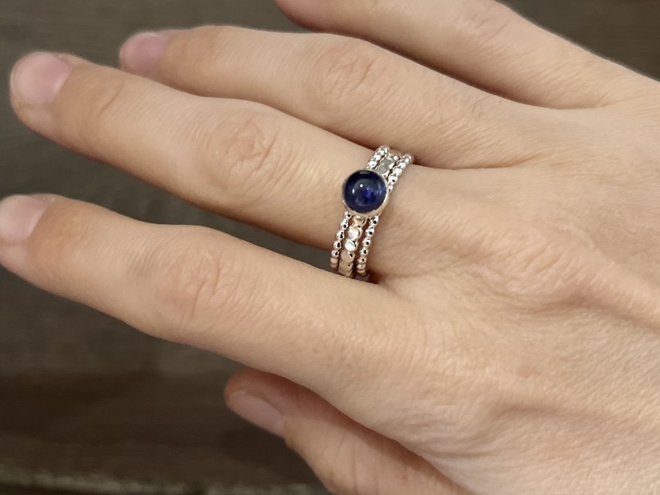 Iolite Stacking Ring Size 8.25