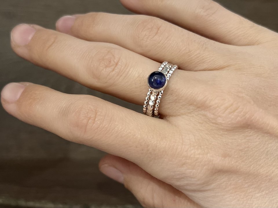 Iolite Stacking Ring Size 8.25