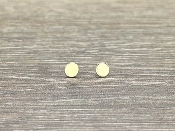 14k Gold Small Circle Studs