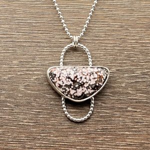 Ocean Jasper Elliptical Pendant