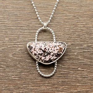 Ocean Jasper Elliptical Pendant