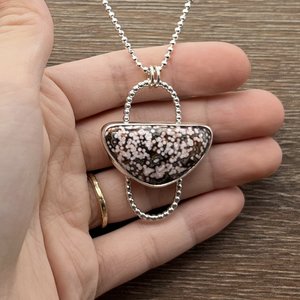 Ocean Jasper Elliptical Pendant