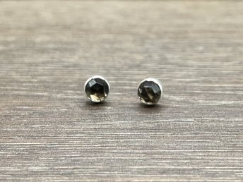 Smoky Quartz Rose Cut Studs
