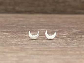 Crescent Moon Studs